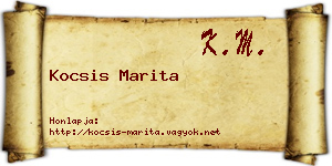 Kocsis Marita névjegykártya